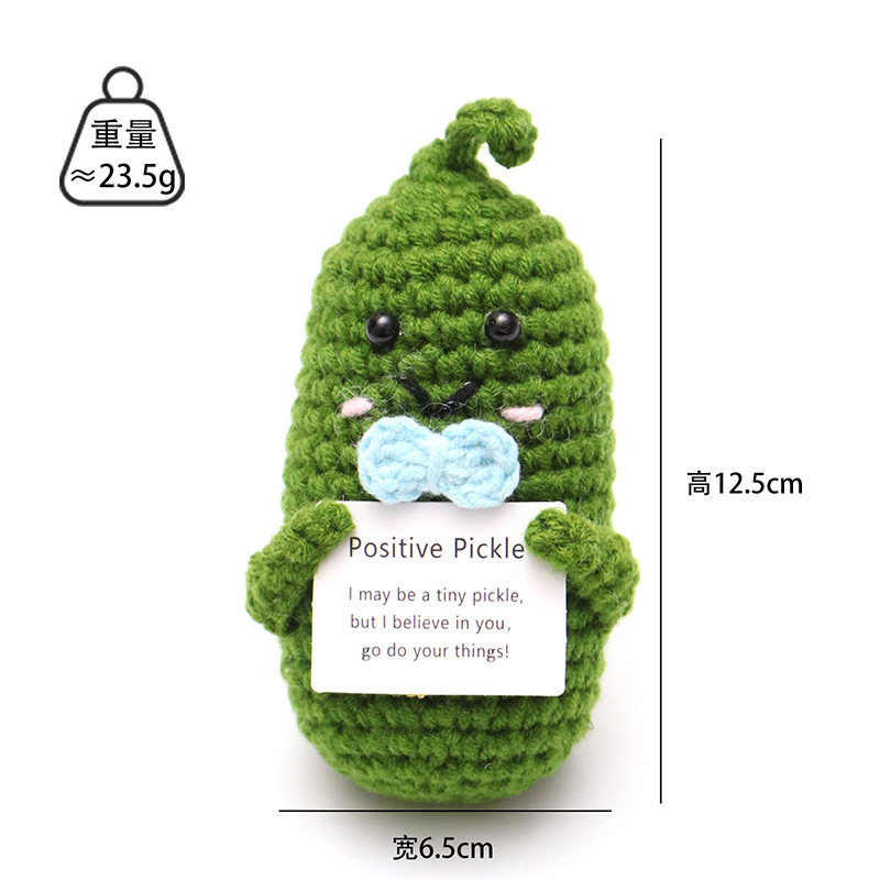 Picture of Cross-Border Hot-Selling Wool Crochet Positive Energy Potato Knitted Wool Cucumber Positive Energy Wool Crocheted Doll Finished Product
