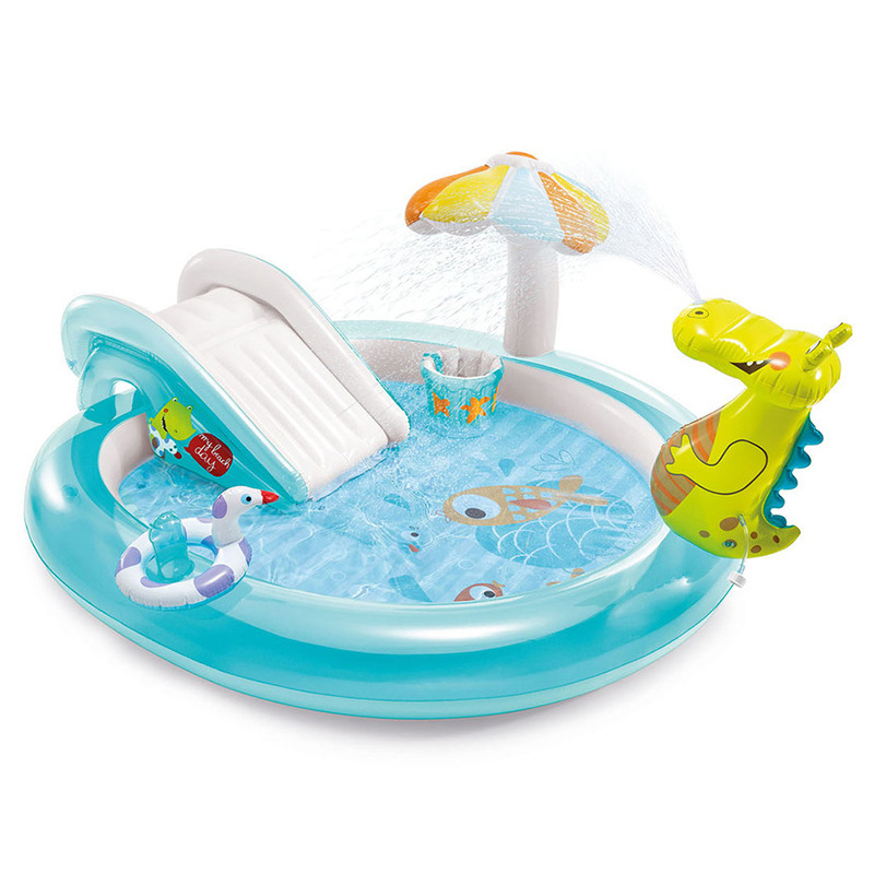 Picture of intex57165 children's indoor and outdoor Marine Ball pool sunshade swimming pool slide fountain inflatable swimming pool