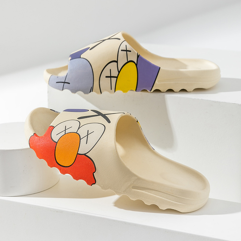 Picture of Coconut slippers summer street style graffiti slippers new home personality creative non-slip platform sandals for women