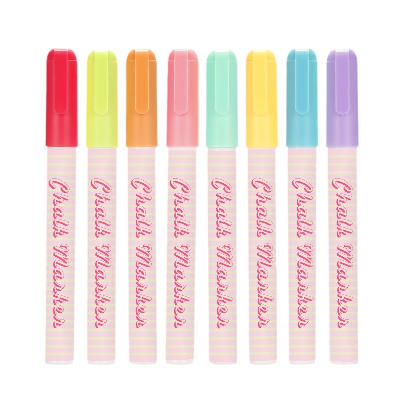 Picture of Somachi Erasable Pen Macaron 8-Color Liquid Chalk Set Kidsren's Graffiti Erasable Blackboard Advertising Marker Pen