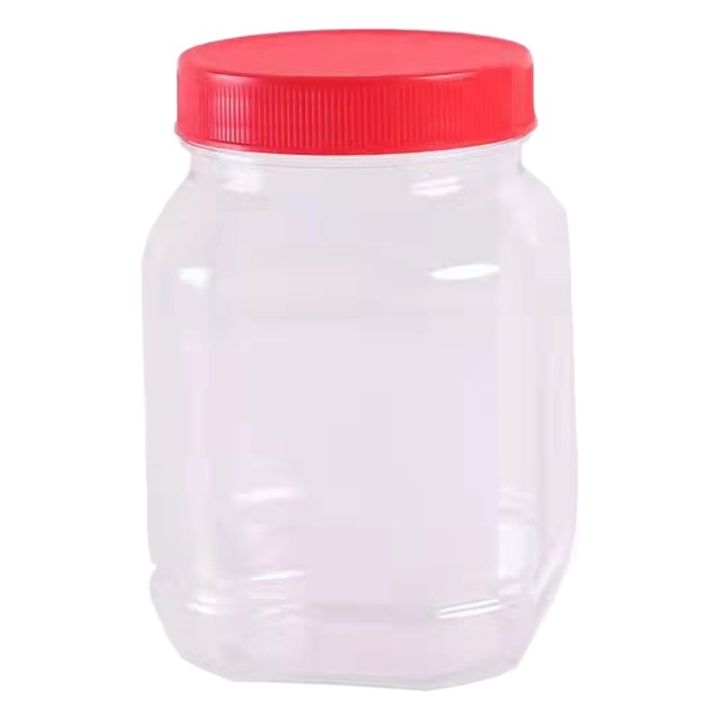 Factory wholesale 1.5kg flat honey bottle 500g water capacity plastic bottle Pickles bottle chili bottle