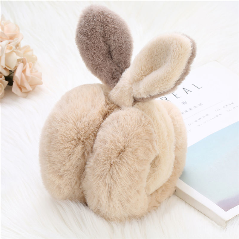 Picture of MEETSUNNY Sweet Girl Ear Warm Winter Cycling Commuter Ear Protection Plush Ear Bag Thickened Warm Earmuffs Women