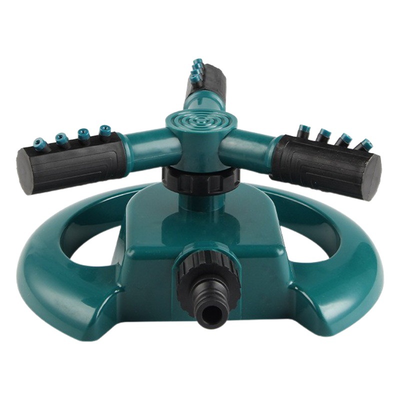 Manufacturers supply color box packaging Crescent-type automatic rotating sprinkler garden gardening lawn irrigation three-fork spray