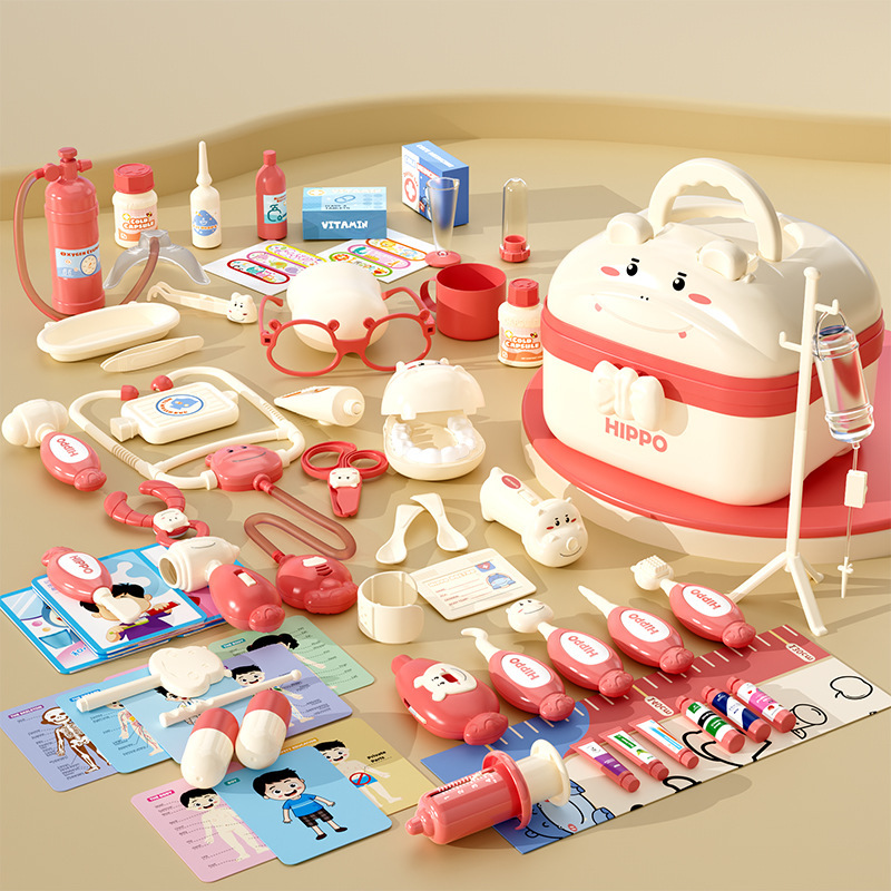 Picture of Children play small doctor toy suit boys and girls simulation play house injection medical kit to see a doctor baby gift