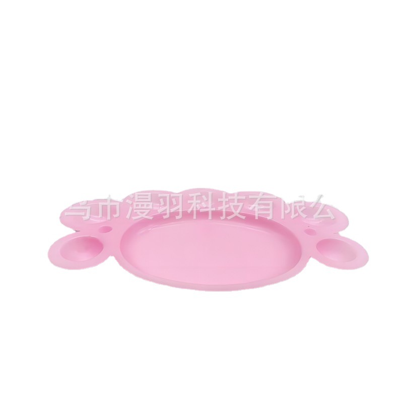 Picture of Wind brake plum blossom palette watercolor acrylic paint plate small feet palette round palette factory direct sales