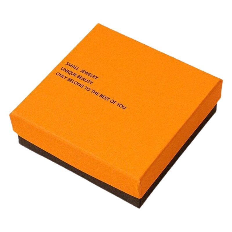 In stock Japanese and Korean style orange jewelry box goddess festival necklace ring gift box fashion exquisite jewelry packaging box