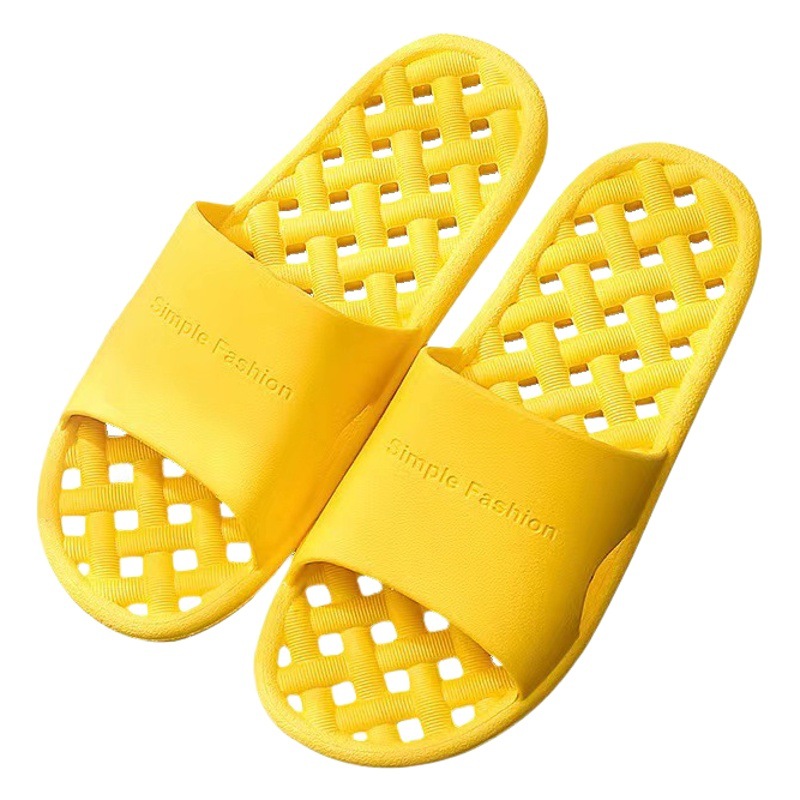 Summer New Soft-Soled Bathroom Bathing Home Slippers Non-Slip Hollow Hotel Wholesale Household Simple Sandals for Women
