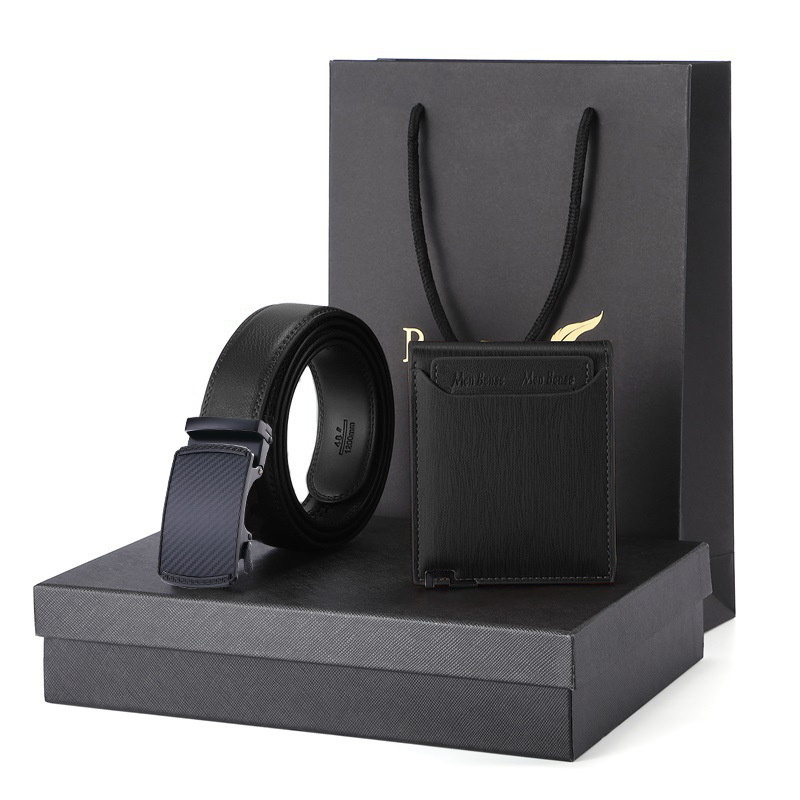 Picture of Gift Wallet Belt Set Corporate Business Men's Genuine Leather Logo Belt Men's Brand Belt Logo Customization
