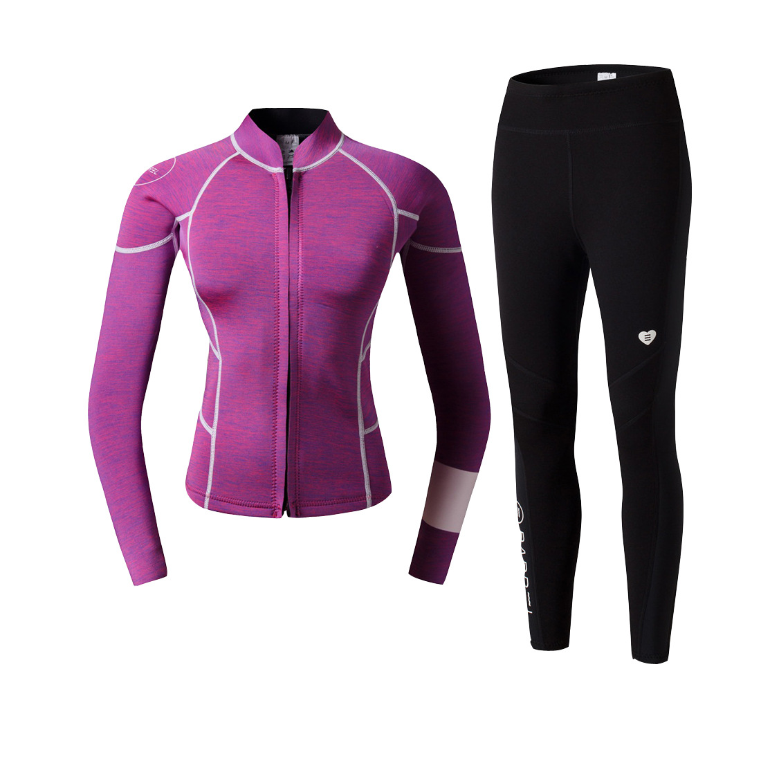 2mm diving suit women's long-sleeved swimsuit women's split sun protection swimsuit women's surfing suit diving wet suit floating snorkeling