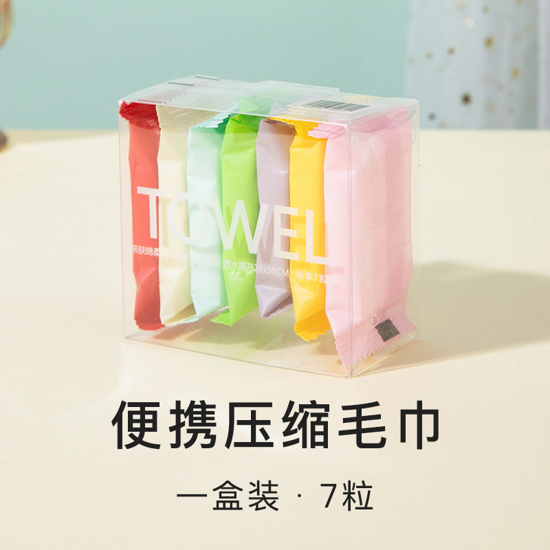 Picture of Disposable Facial Towel Portable Packaging Compressed Towel Facial Towel for Business Travel Independent Packaging for Going Out Cleansing