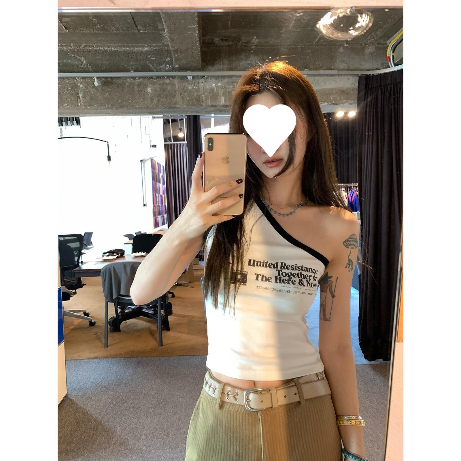 [in stock] VC and Da Wang bump shirt birthday diagonal shoulder vest Joker Korean casual 2024 spring new