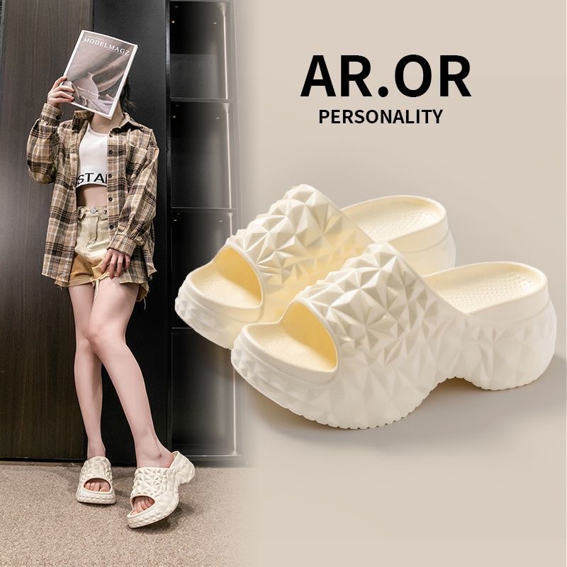 Durian Slippers for Women's Summer Outer Wear, Women's New Thick-Soled Eva Slippers, Soft-Soled Home Sandals, Slippers