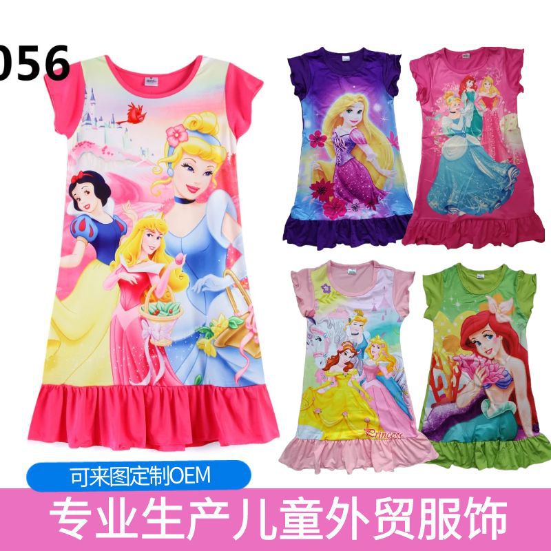 Sports Breathable Quick-drying Kids Soft Digital Printed Pajamas Nightwear Underwear Cos Cartoon Comfortable Girl Skirt