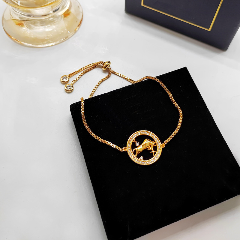 Picture of Copper plated real gold European and American fashion antique bracelet temperament street fashion bracelet personality Internet celebrity new hand jewelry