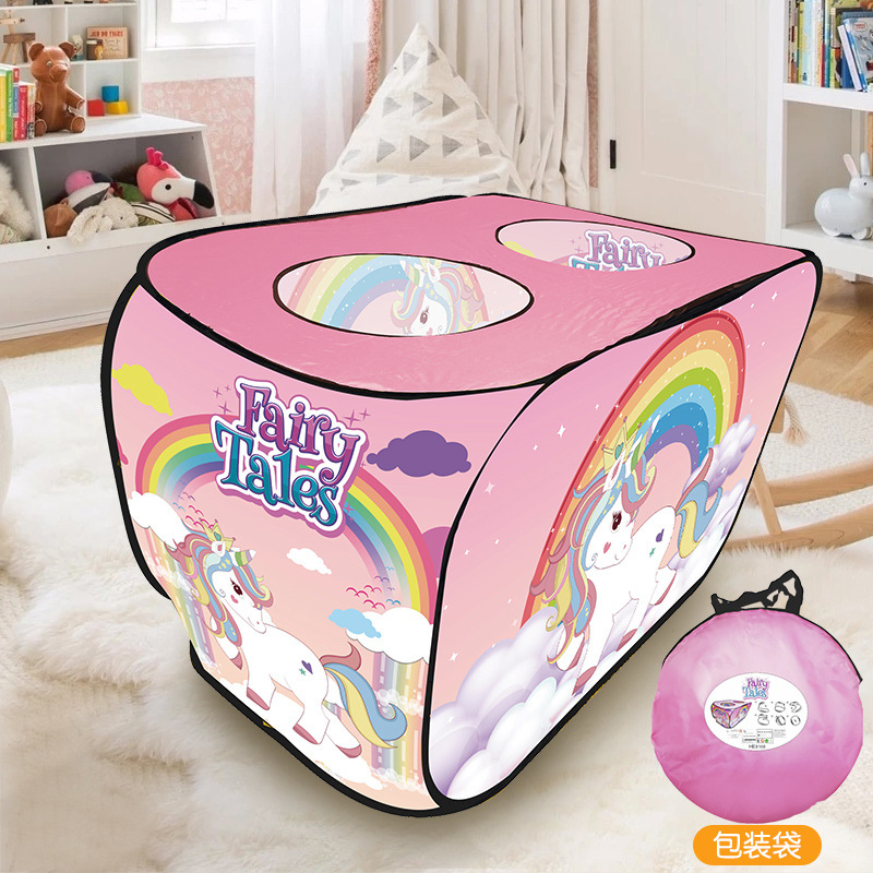 Picture of Children's outdoor toy game house Interactive Game House cartoon bus indoor tent automatic pop-up game tent