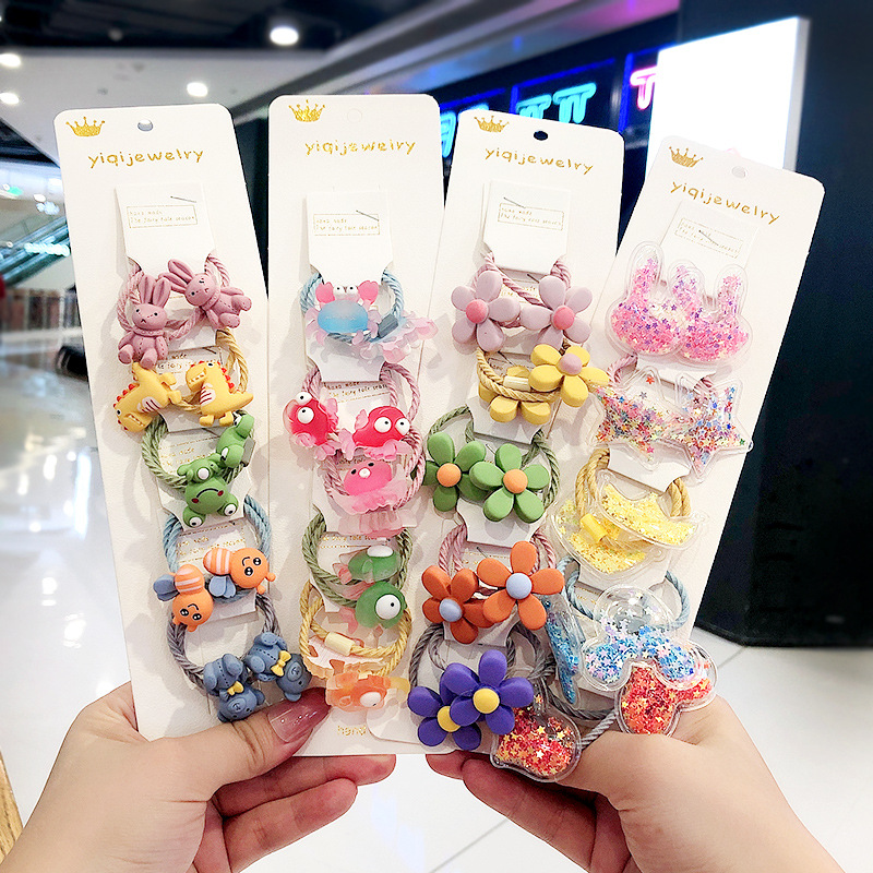 Children's Hair Ties, Girls' Hair Accessories, Baby Hair Bands, Flower Hair Rings, Girls' Rubber Bands, Braids, Hyuna Style