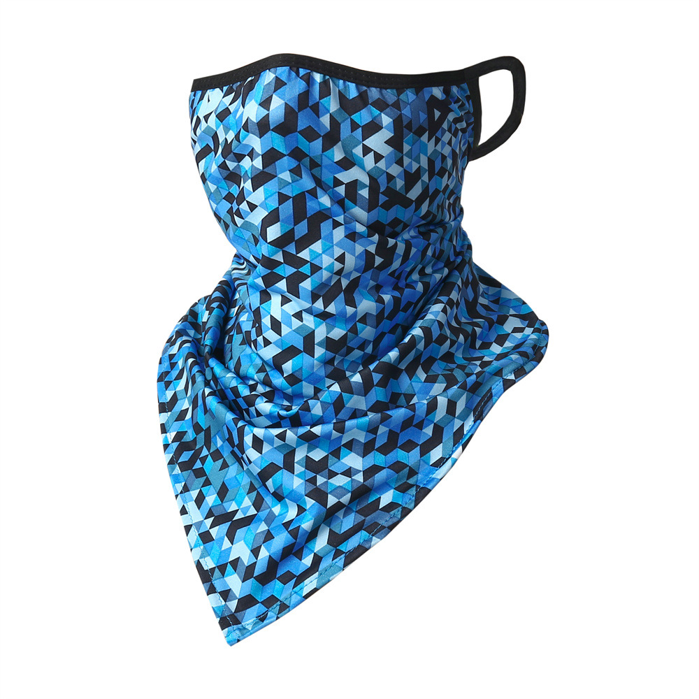 Picture of Outdoor riding triangle towel ice silk sunscreen hanging ear triangle towel summer sports outdoor breathable fishing camouflage mask