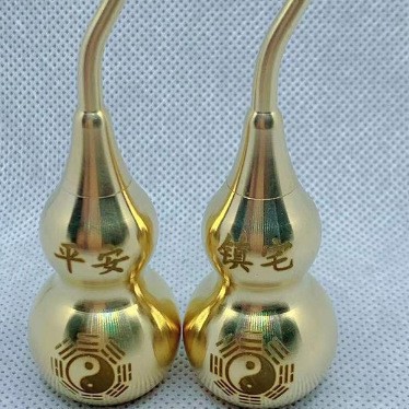 Picture of Spot copper gourd wholesale small open pure copper gourd hollow five Emperor money large gossip fortune copper gourd