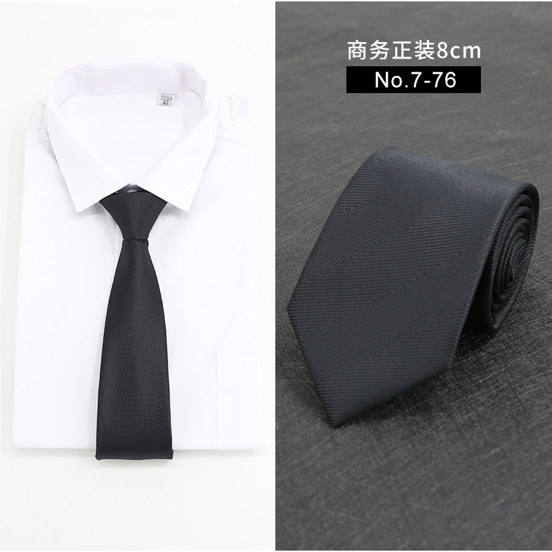 Picture of New Style Tie Men's Formal Business Casual Simple Style Solid Color Striped Arrow-Shaped Tie Manufacturer Ready Stock Wholesale