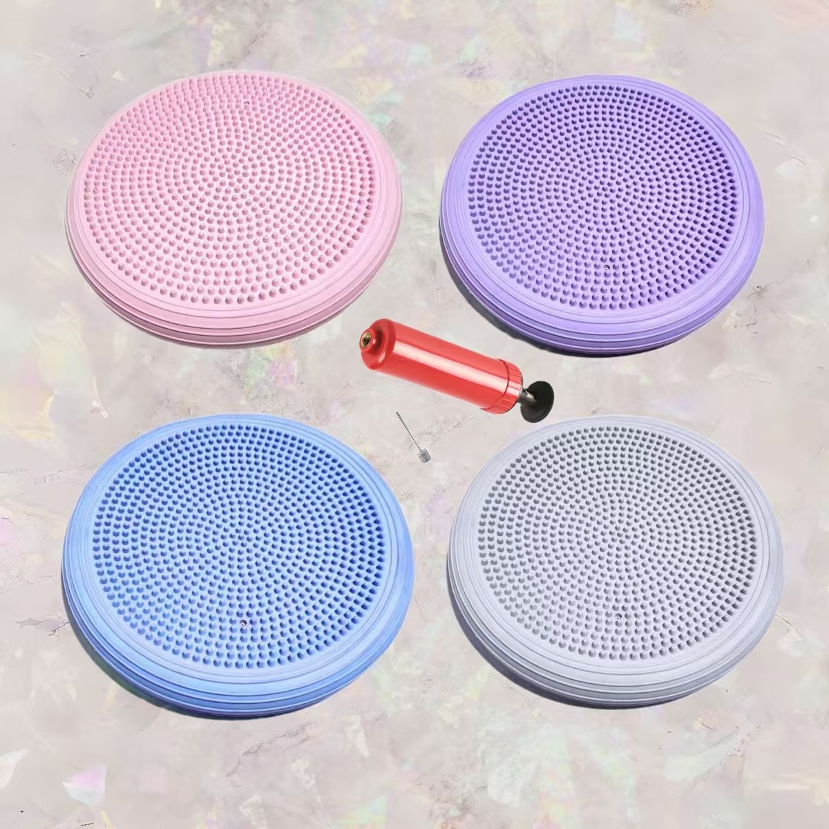 PVC Yoga Balance Mat Inflatable Massage Cushion Thickened Explosion-proof Balance Ball Sports Fitness Balance Trainer