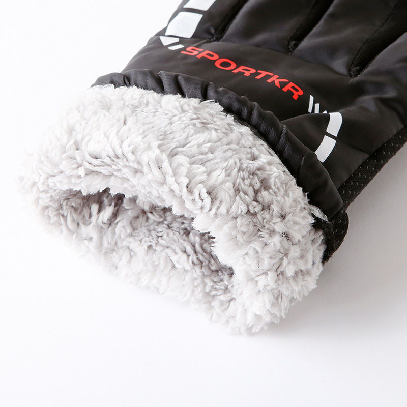 Picture of Manufacturer Winter Gloves Men's Triangle Cotton Warm Ski Motorcycle Electric Vehicle Riding Plus Velvet Thickening Wholesale Model