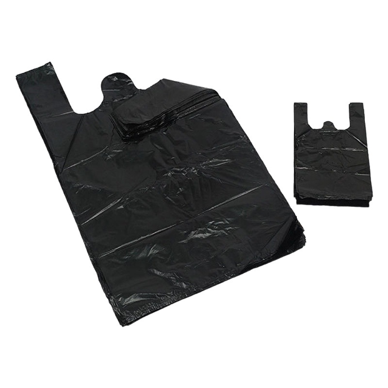 Black Plastic Bag Wholesale Packaging Convenient Bag Disposable Household Portable Garbage Bag New Material Vest Bag Wholesale
