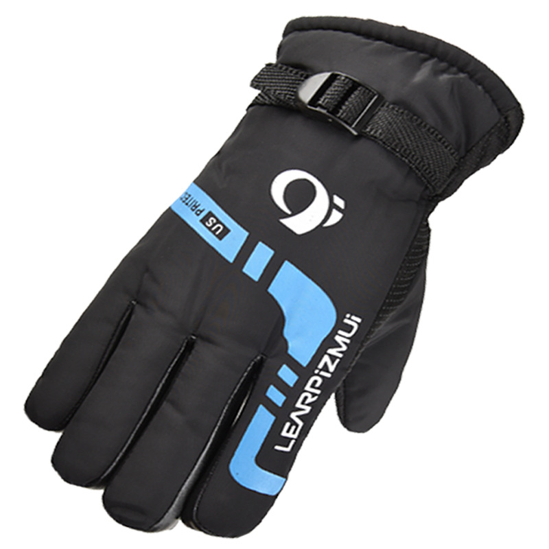 Picture of Men's Winter Warm Gloves Electric Motorcycle Riding Gloves Velvet Thickened Outdoor Sports Ski Gloves