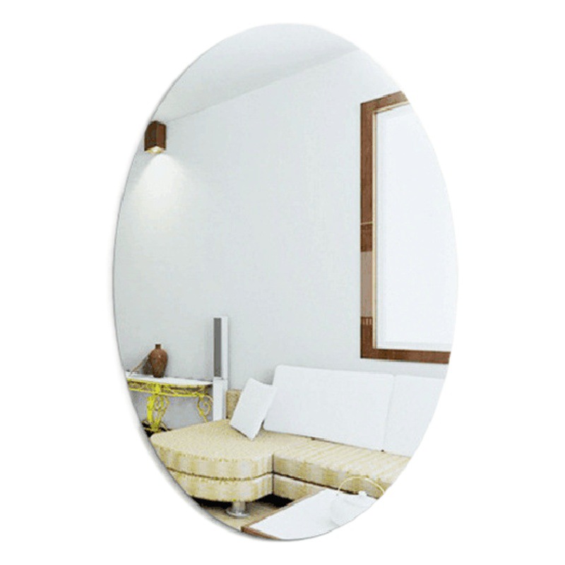 Picture of Acrylic Mirror Wall Stickers DIY Bathroom Soft Mirror Makeup Mirror Stereo Full-Body Dressing Mirror Wall Decoration