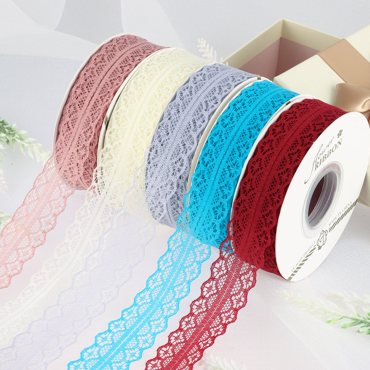 3cm Lace Diy Ribbon Rose Flower Cake Ribbon Ribbon Diy Decorative Belt Hollow Lace Packaging