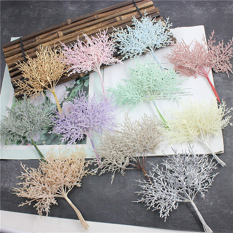Simulated Plant Colorful Artificial Flower Plastic Small Fog Twig DIY Headdress Bracelet Brooch Handmade Ornaments