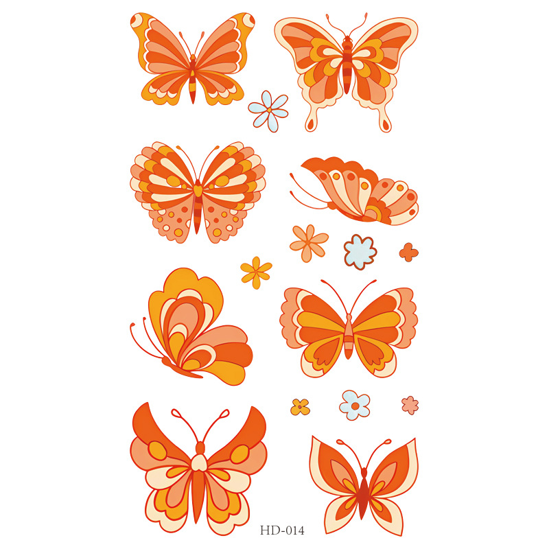Picture of New Cross-border Cute Color Butterfly Tattoo Sticker Waterproof Small Fresh Children's Children's Six One Princess Face Sticker Color Sticker