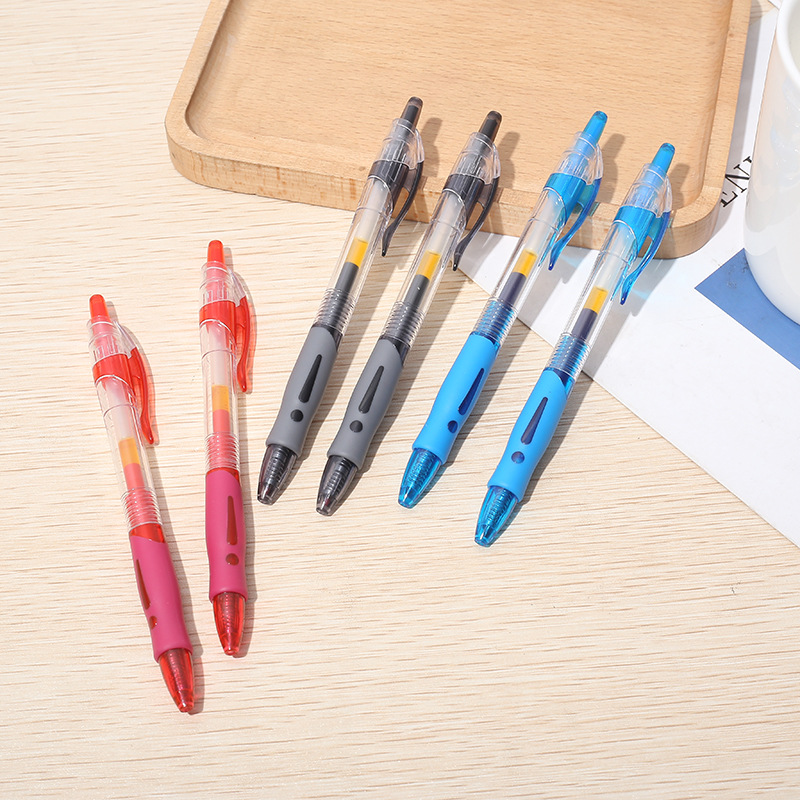 Picture of 1008 Press-Type Gel Pen Black and Red Signature Pen Office Student Stationery Portable Quick-Drying Ink