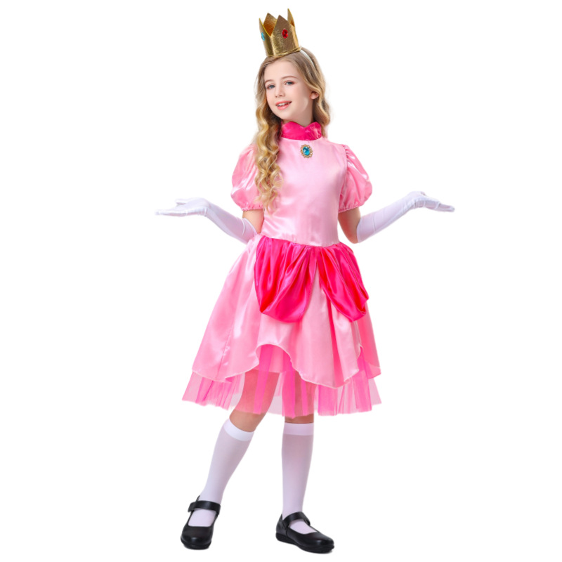Picture of 2024 New Anime Cosplay Pink Barbie Kids Princess Costume Party COS Play Costume