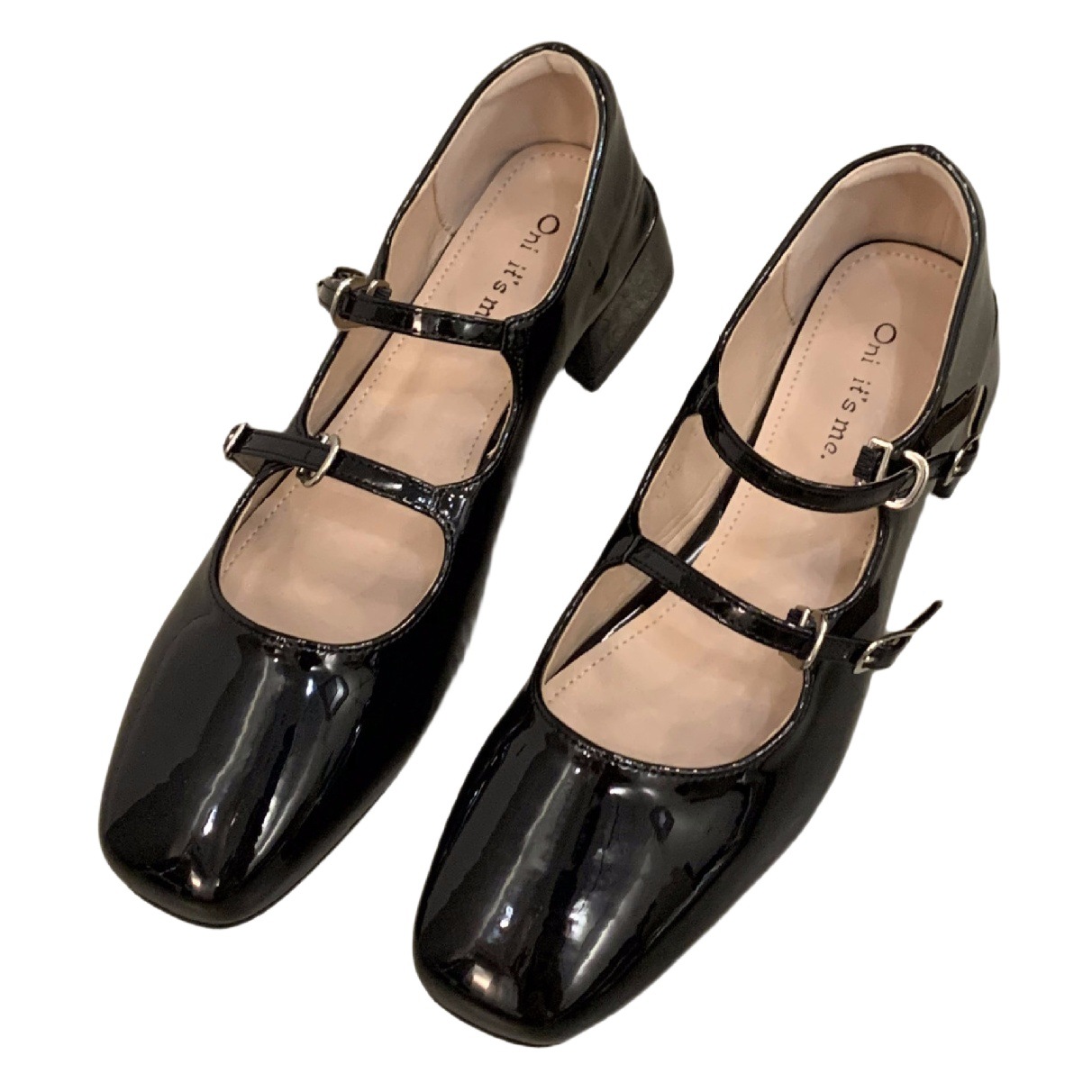 Chunky heel red Mary Jane leather shoes women's shoes 2023 new summer French evening Black Spring and Autumn single-layer shoes