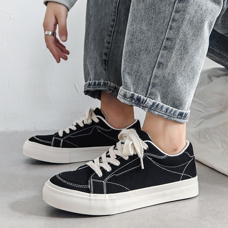 Dou Chuan 2025 Summer Breathable Canvas Shoes Men's New Casual Low-top Shoes Flat Men's Shoes All-match Sports Board Shoes for Men