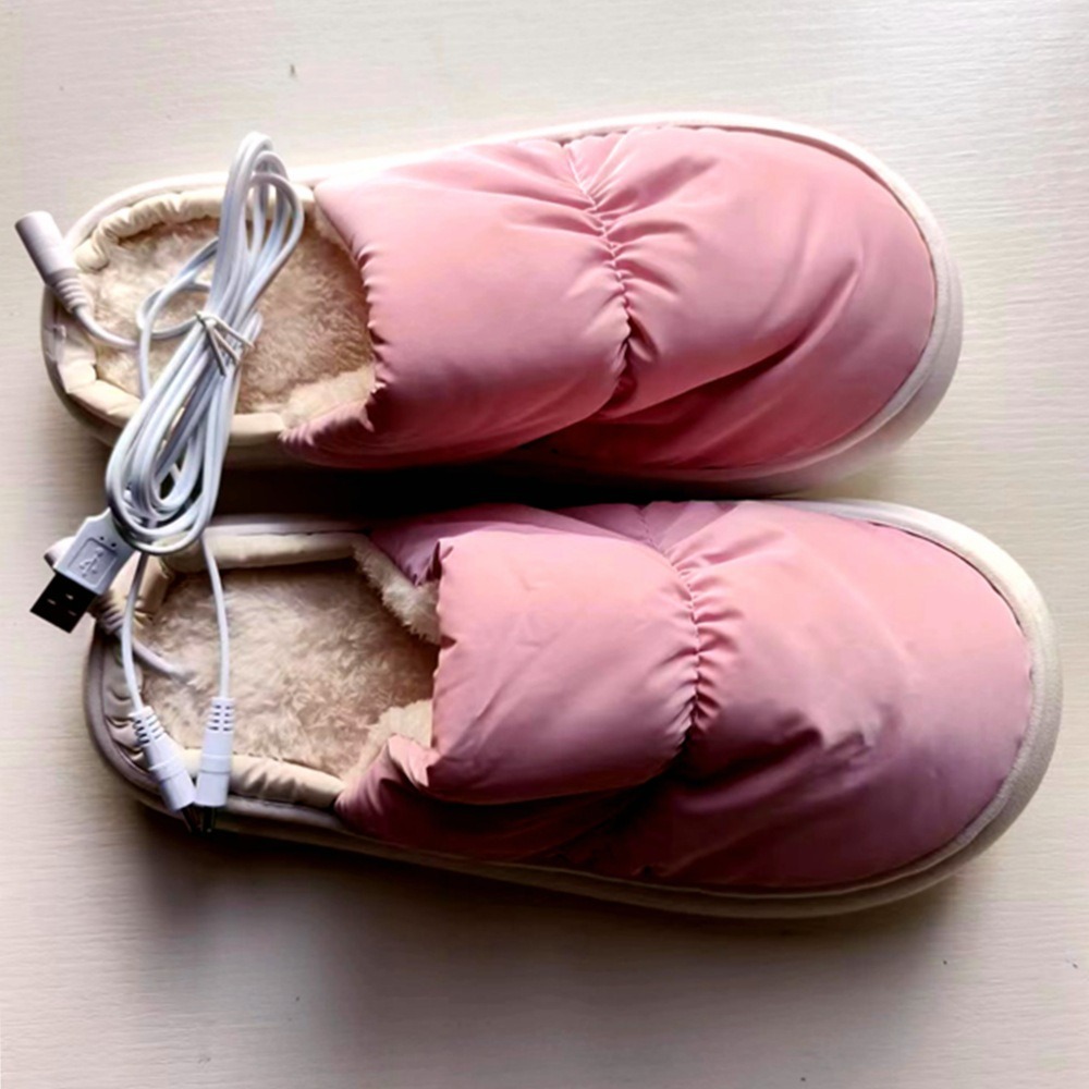 Picture of USB Slippers Heating Shoes Amazon Cross-Border Supply USB down Slippers Winter Warm Heating Slippers
