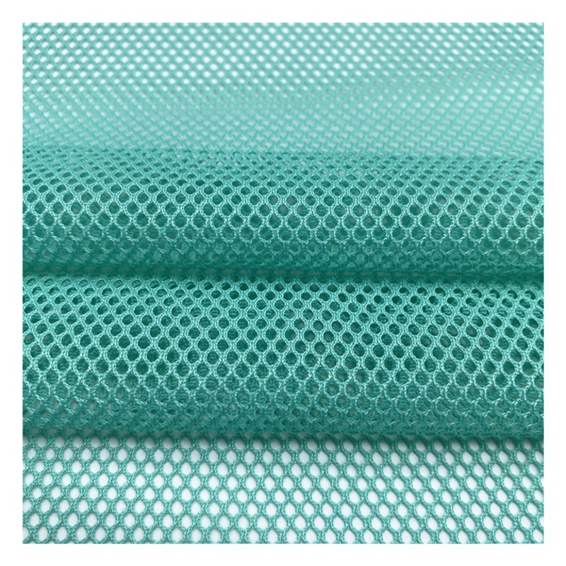 In stock polyester thick small round hole hexagonal mesh warp knitted mesh fabric strong and durable drawstring pocket hexagonal mesh