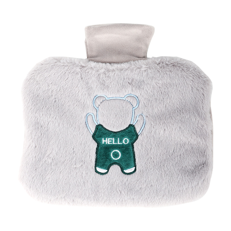 Picture of Pvc Plush Double-Hand Water-Filled Hot Water Bottle, Thickened and Washable Hot Water Bottle Cover, Belly Warmer, Hand Warmer, Cross-Border