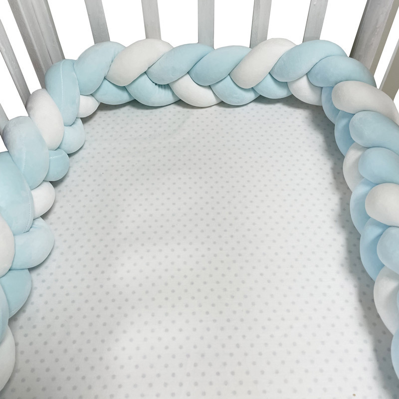Picture of Baby Bed Circumference ins New Hand-Woven Long Knotted Ball Three-strand Brait Anti-collision Soft Bag Baby Bed Circumference