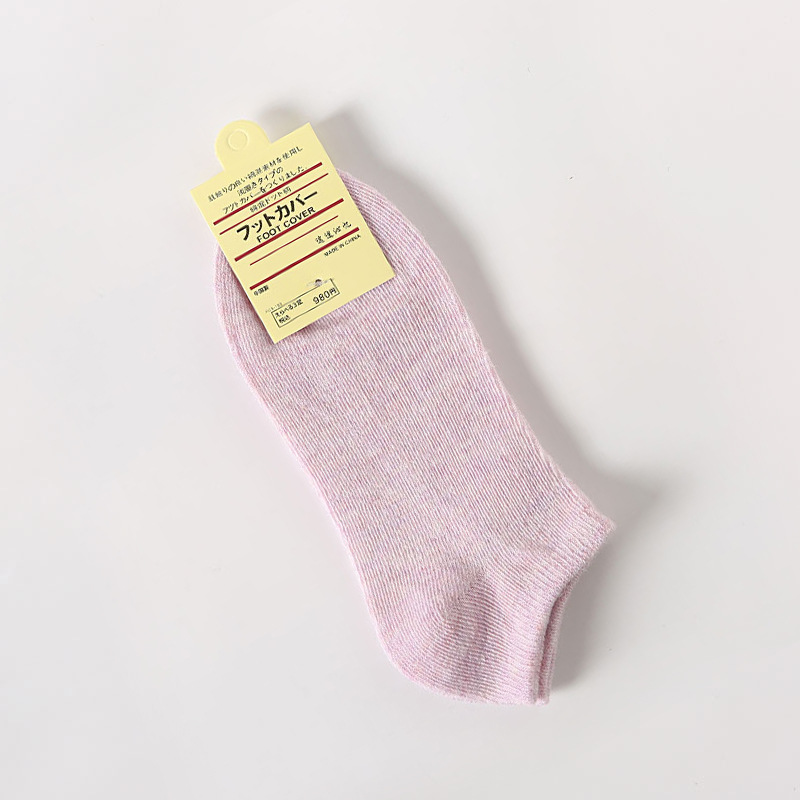 Picture of A generation of solid color cotton socks ladies boat socks shallow plus size gift women socks Zhuji socks wholesale