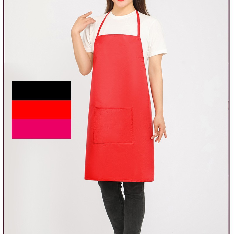 Picture of Manufacturer Wholesale Printed Advertising Waterproof Apron Custom Logo Pure Cotton Kitchen Promotion Adult Apron Labor Protection Apron