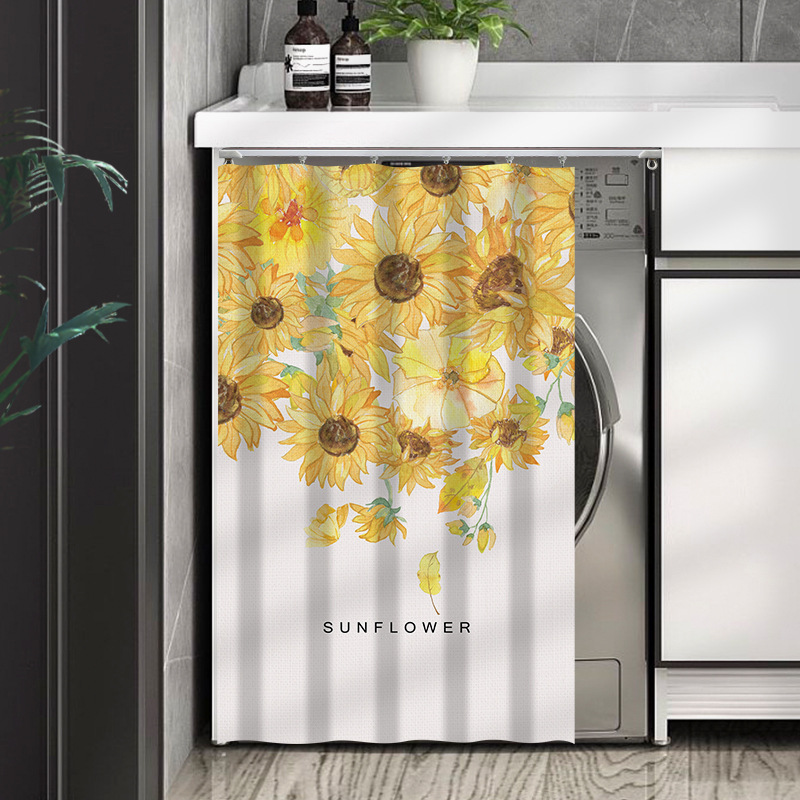 Picture of Balcony drum washing machine sun protection waterproof covering curtain drying cabinet full shading slide cover cloth dustproof heat insulation cover cloth