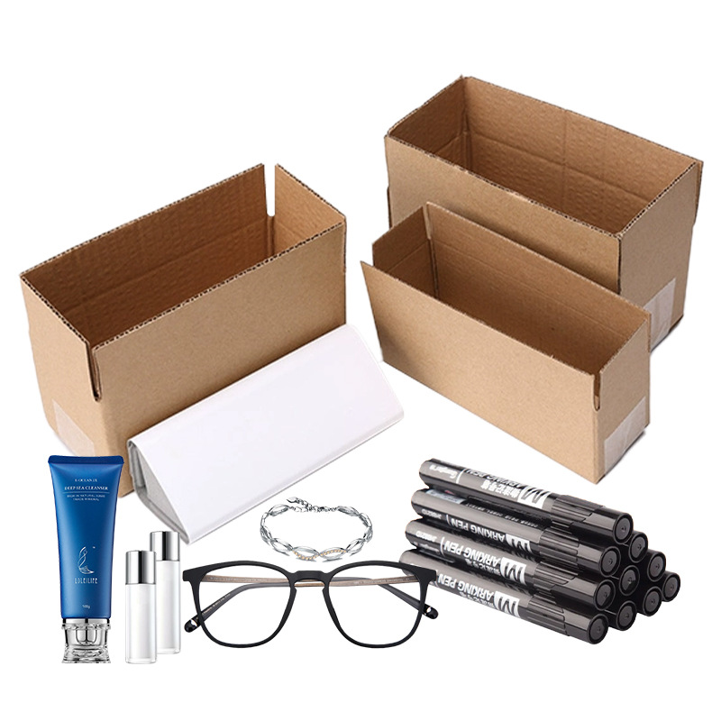 Cosmetic jewelry glasses express packaging box 15/14/13/semi-high flat small box rectangular box