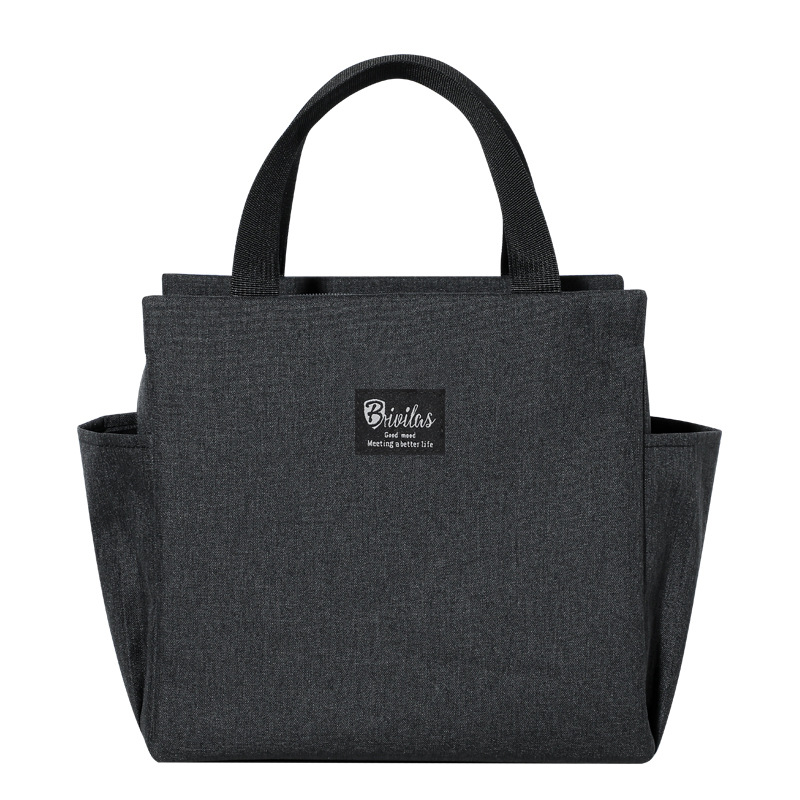 Picture of Double-Mouth Insulated Lunch Box Bag Portable Office Handheld Lunch Bag Double-Side Lunch Bag with Meal Bag Insulation Bag