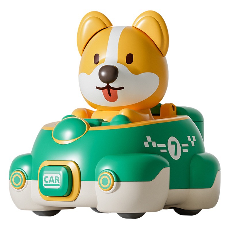 Street Stall Economical Animal Collision Head Bounce Inertia Car Shaking Head Cute Car Boy Kidsren Toy Car Gift