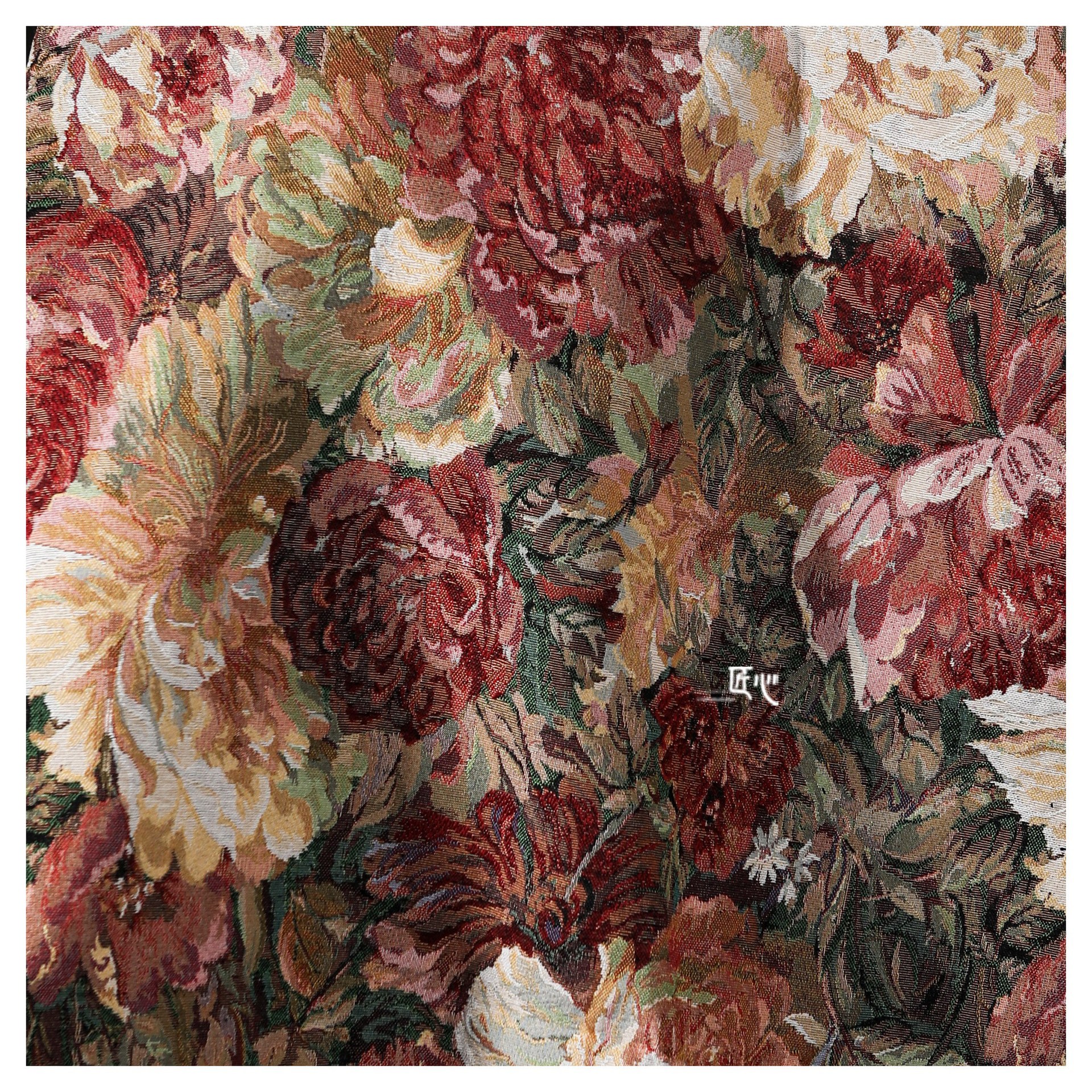 Picture of Colorful Sunflower Jacquard Oil Painting Texture Fabric Artistic Creative Clothing diy Jacket Bag Designer Fabric