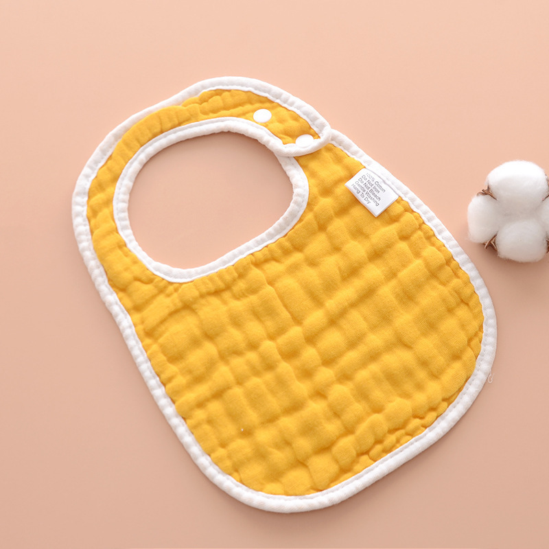 Picture of U-Shaped Bib, 8 Layers of Thickened Cotton Gauze, Plain Color, Unisex Newborn Baby Anti-Spit-Up Bib, Baby Drool Towel