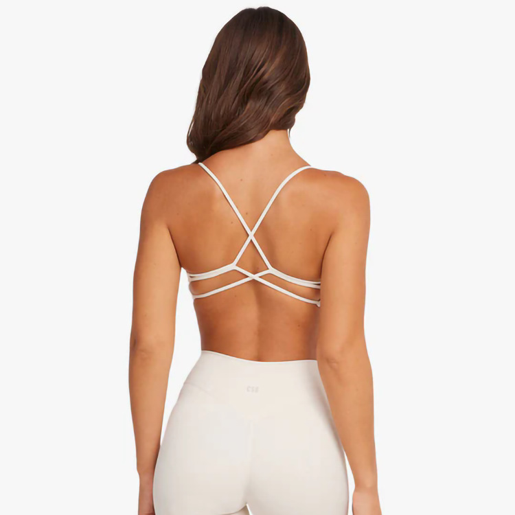 Cross-border European and American Summer Amazon Hot Backless Sexy Sling Strap Cross Shoulder Strap Simple Yoga Wear