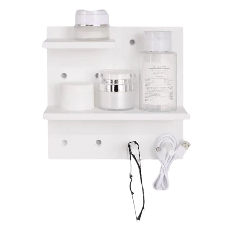 Home Punch-free Wall Hanging Hole Board Storage Rack Student Dormitory Finishing Desktop Wall Storage Decoration Light Luxury Style