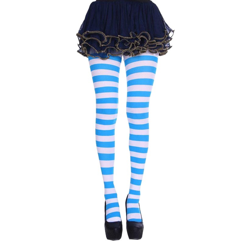 Halloween Striped Pantyhose Christmas Party Games Costume Props Halloween Christmas Pantyhose Stockings